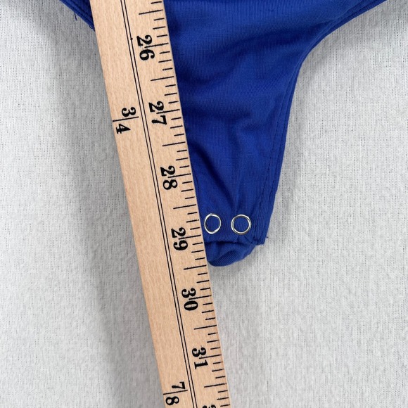 ENZA COSTA Bodysuit Womens Medium Blue Twist Open Back Tank Cami Tank Top NEW - Picture 14 of 14